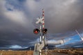 Railroad crossing signal Royalty Free Stock Photo