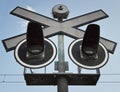 Railroad crossing signal Royalty Free Stock Photo