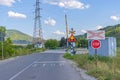 Railroad Crossing Stop Royalty Free Stock Photo