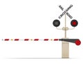 Railroad crossing vector illustration