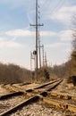 Railroad crossroads.