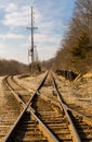 Railroad crossroads.