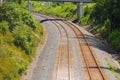 Railroad curve Royalty Free Stock Photo