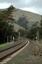 Railroad curve Royalty Free Stock Photo