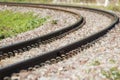 The railroad curve is forward Royalty Free Stock Photo