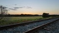 Railroad at dawn Royalty Free Stock Photo