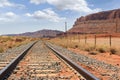 Railroad in deserted landscape