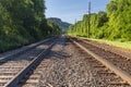 Railroad Double Track Mainline Royalty Free Stock Photo