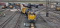 Union Pacific Rail Yards In Green River Wyoming Close Up Of Freight Train And Rail Car Staging