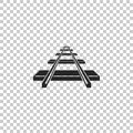 Railroad icon isolated on transparent background