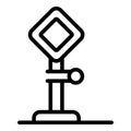 Railroad indicator icon, outline style