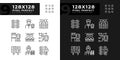 Railroad industry pixel perfect linear icons set for dark, light mode