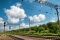 Railroad infrastructure Royalty Free Stock Photo