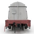 Railroad Milk Tank Car on white. 3D illustration