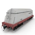 Railroad Milk Tank Car on white. 3D illustration