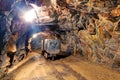 Railroad mine tunnel Royalty Free Stock Photo