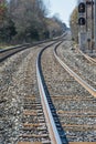 Railroad path to somewhere or nowhere Royalty Free Stock Photo