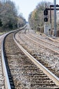 Railroad path to somewhere or nowhere Royalty Free Stock Photo