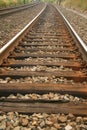 Railroad perspective Royalty Free Stock Photo