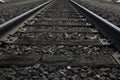 Railroad Perspective Low Royalty Free Stock Photo