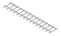 Railroad rails and sleepers in isometric styles