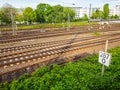 railroad railway tracks hdr Royalty Free Stock Photo