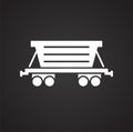 Railroad related icon on background for graphic and web design. Simple vector sign. Internet concept symbol for website
