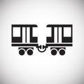 Railroad related icon on background for graphic and web design. Simple vector sign. Internet concept symbol for website