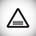 Railroad related icon on background for graphic and web design. Simple vector sign. Internet concept symbol for website