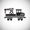Railroad related icon on background for graphic and web design. Simple vector sign. Internet concept symbol for website