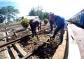 Railroad repairs Royalty Free Stock Photo