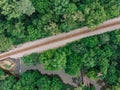 Railroad overlook by drone DJI mavic mini Royalty Free Stock Photo