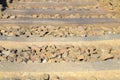 Railroad sleepers and stones Royalty Free Stock Photo