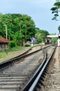 Railroad in Sri Lanka Royalty Free Stock Photo