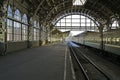 Railroad station platform Royalty Free Stock Photo