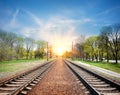 Railroad at sunrise