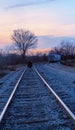 railroad sunset picture