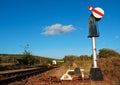 Railroad switch near Klein Brak Royalty Free Stock Photo