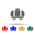 Railroad, tank multi color style icon. Simple glyph, flat vector of transport icons for ui and ux, website or mobile application Royalty Free Stock Photo