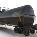 Railroad tanker car on white. 3D illustration