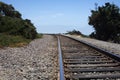 Railroad ties and track Royalty Free Stock Photo