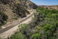 Railroad Track in Canyon Royalty Free Stock Photo