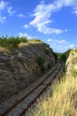 Railroad track in gorge
