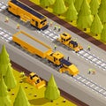 Railroad Track Laying Illustration