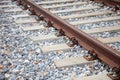 Railroad tracks background Royalty Free Stock Photo