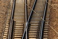 Railroad tracks . background or texture Royalty Free Stock Photo