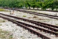 railroad tracks . background or texture Royalty Free Stock Photo