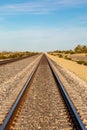 Rail Tracks in the Desert Royalty Free Stock Photo