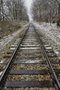 Railroad Tracks in Canton, Ohio Royalty Free Stock Photo