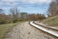 Railroad Tracks With a Curve Royalty Free Stock Photo